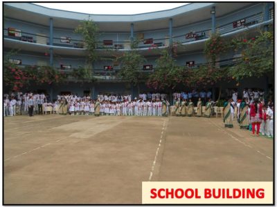 Students during morning assembly at Raghuwansh Public School, Sendhwa.